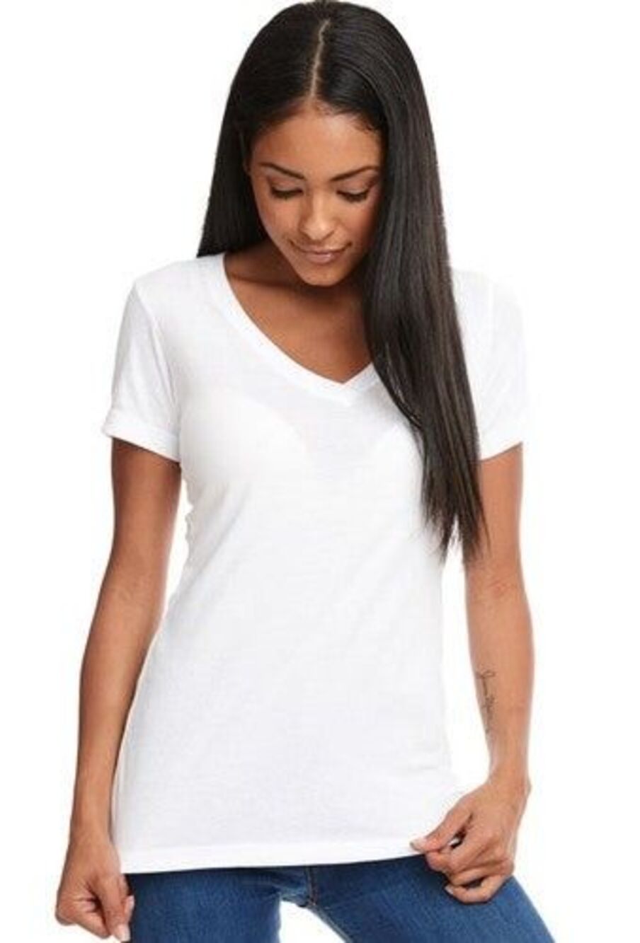 Next Level Women's 'Junior Fit' Ideal V-Neck T-Shirt - XL